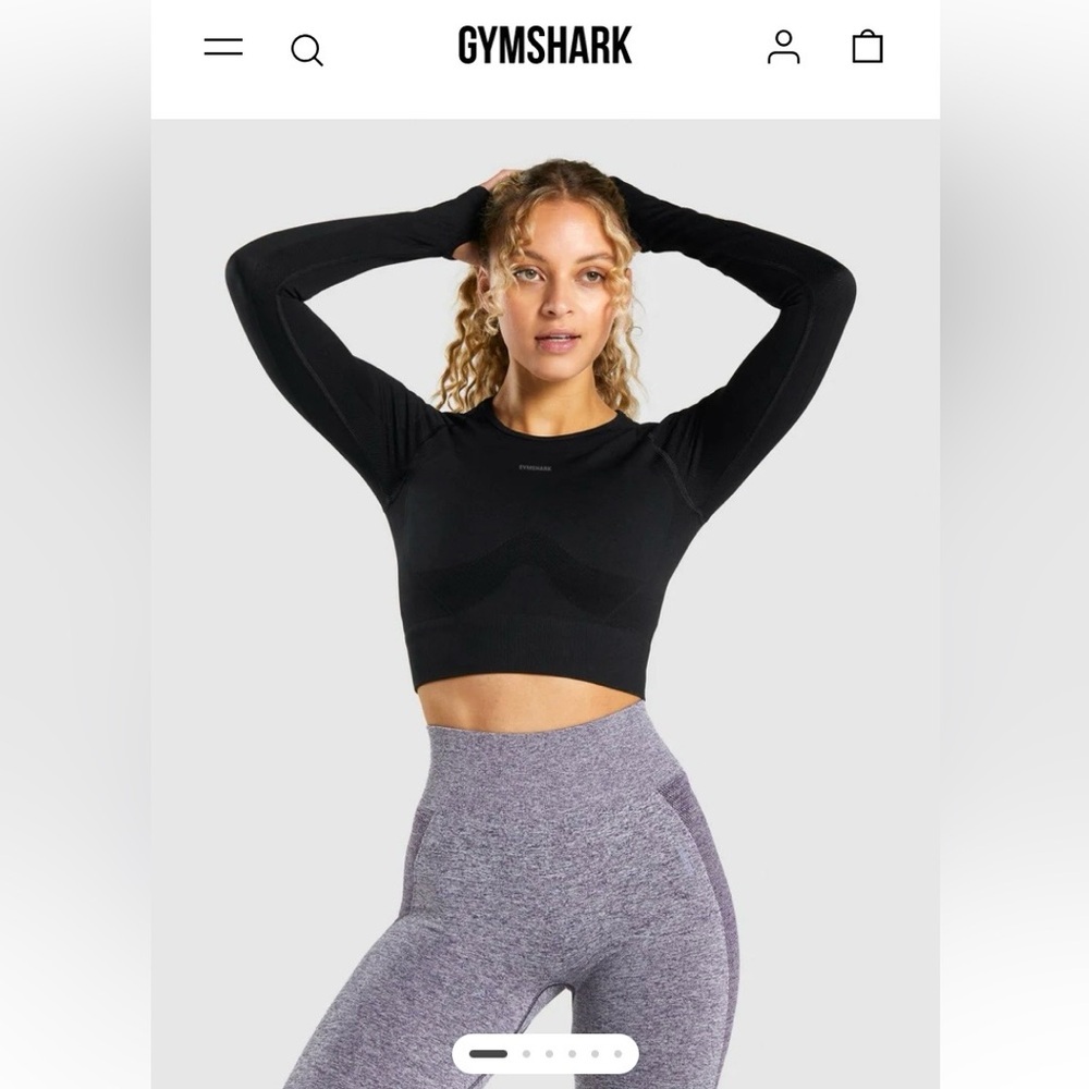 Gymshark long sleeve cropped top with cutout back